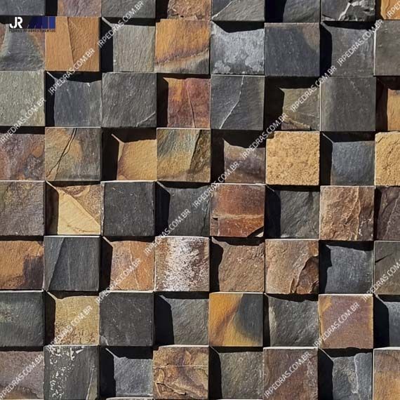 Pedra Ferro Ferrugem Tamanho 10x10cm Pacote com 1m² - Global Pedras